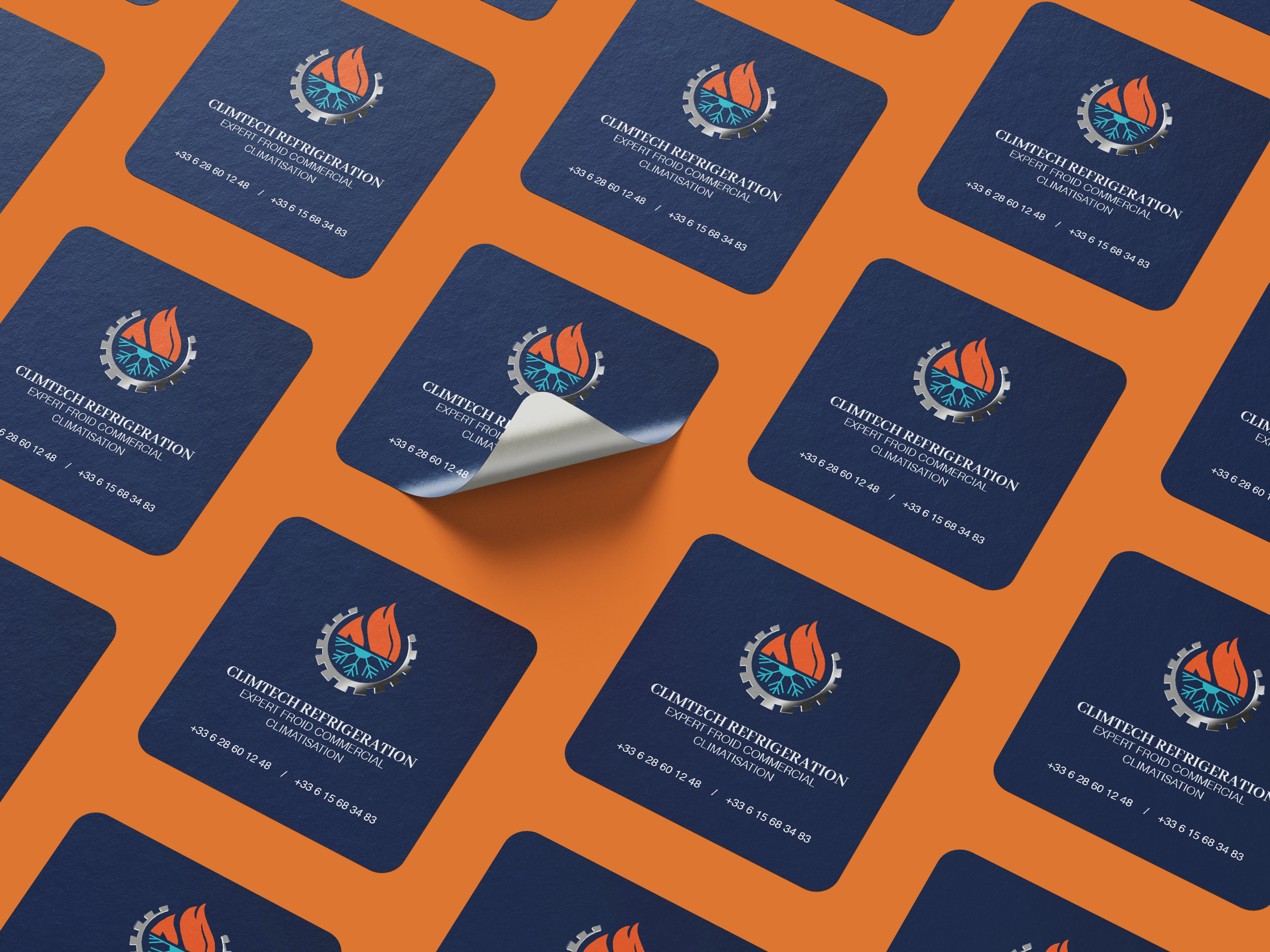Climtech — stickers mockup