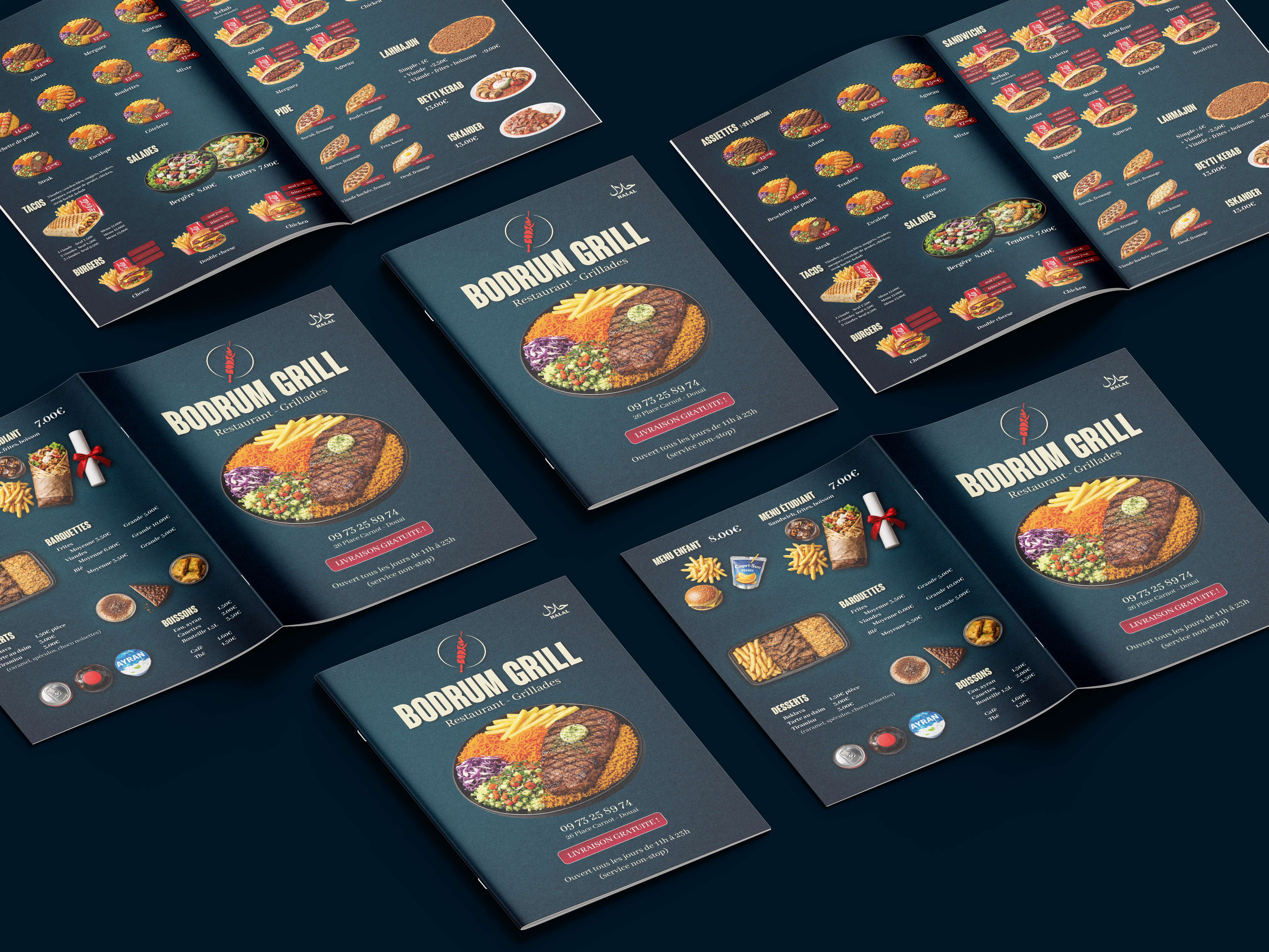 Bodrum Grill — menu mockup
