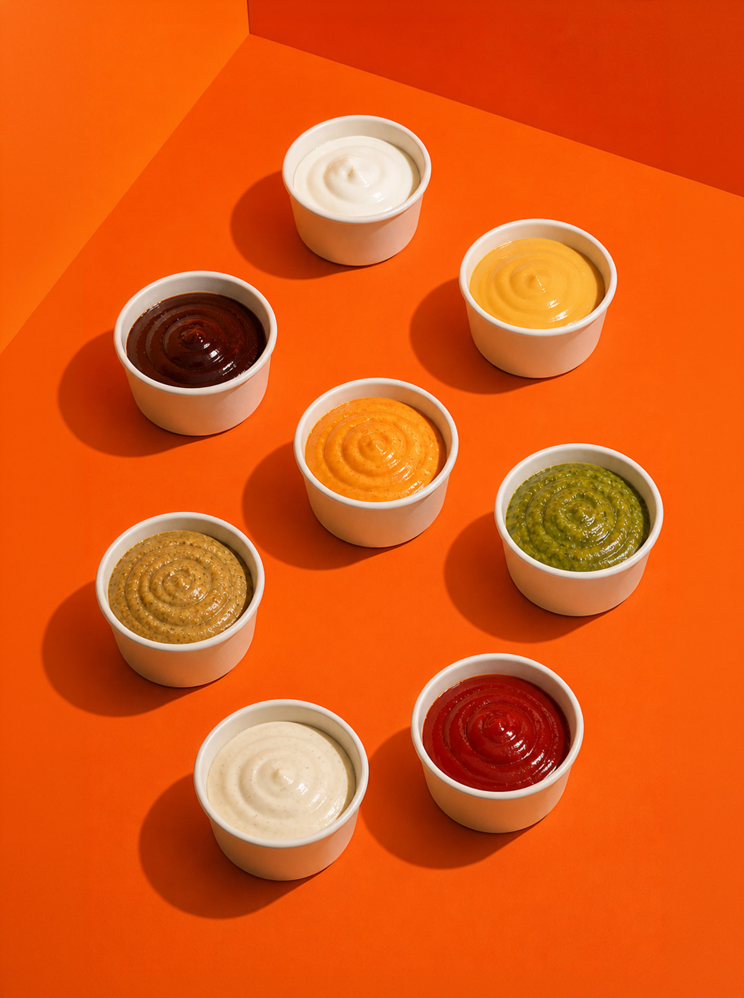 Sauces fond orange — background IA